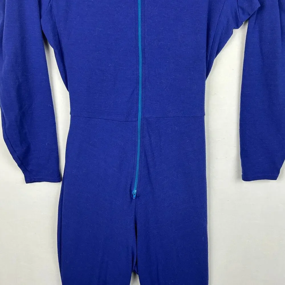 Patagonia Capilene Union Suit Full Body Long Johns Made in USA Blue Men's Size L